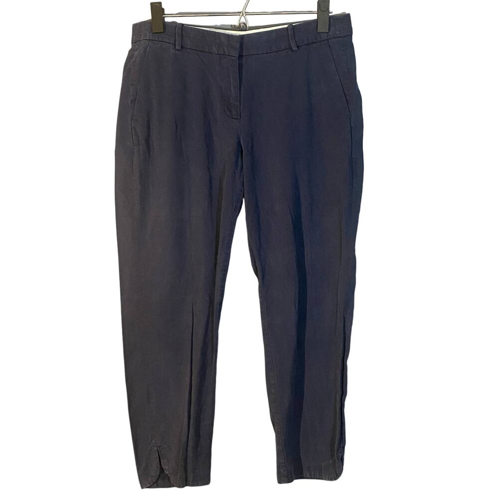 J.Crew Navy Blue Lyocell/Cotton Blend Classic Casual Chino Pants Women Sz 6